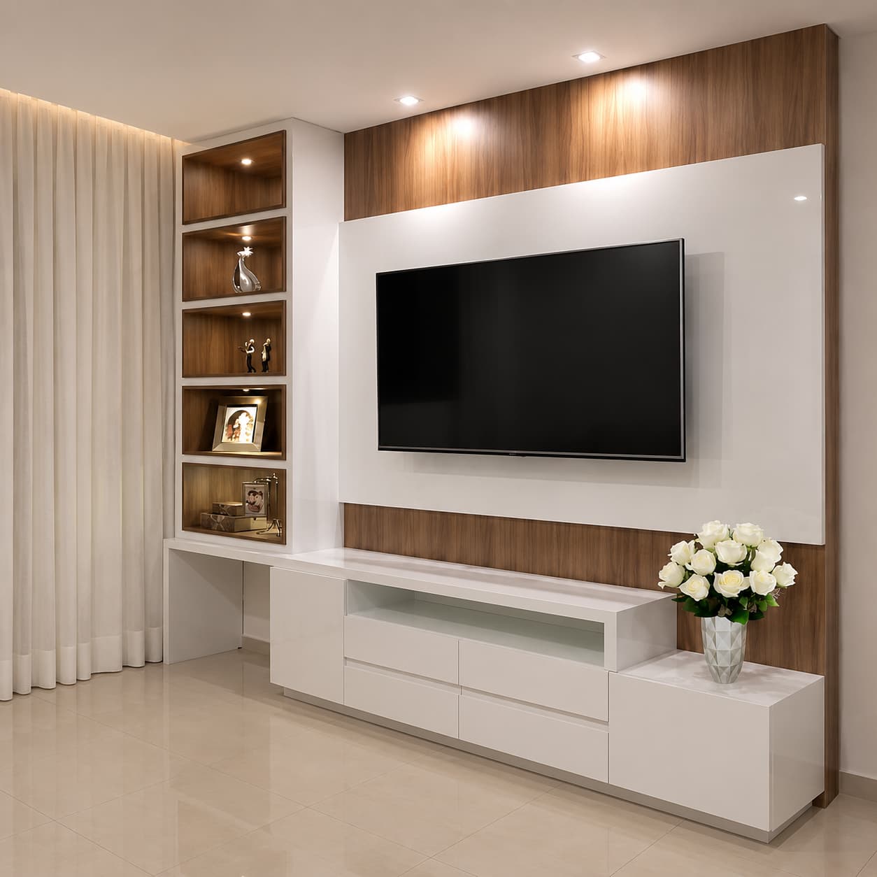 Centro de tv melamina decorativo 9