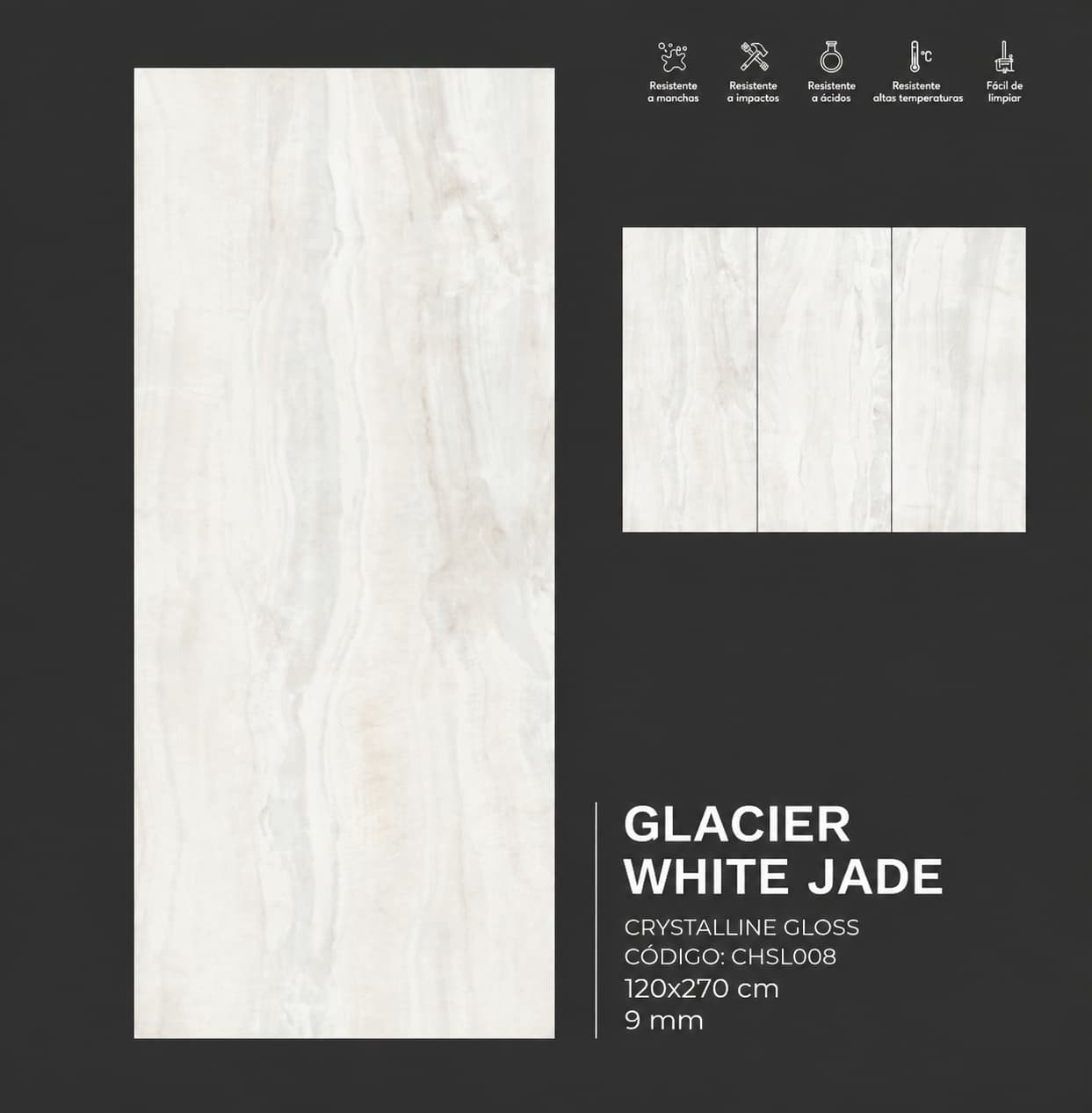 detalles glacier white jade